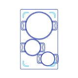 TableCraft Products CW1030BRS - Hot Food Template, 13-1/2" X 21-5/8" (fits Well Size: 11-7/8" X 19-7/8")