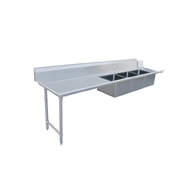 Omcan 48499 (48499) Soiled Dishtable Straight Design 96"W X 30"D X 44"H