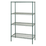Quantum WR74-2436P Wire Shelving Starter Kit 36"W X 24"D X 74"H 600 800 Lb. Capacity