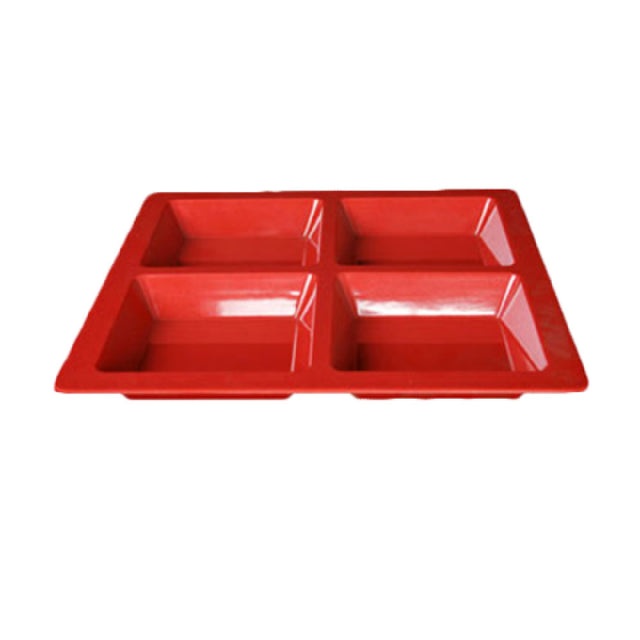 Thunder Group PS5104RD Compartment Plate 4-wells 60 Oz.