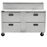 Traulsen CLPT-6024-DW - Dealer's Choice CLPT Series Mega Top Prep Table, (4) Fully Removable Drawers