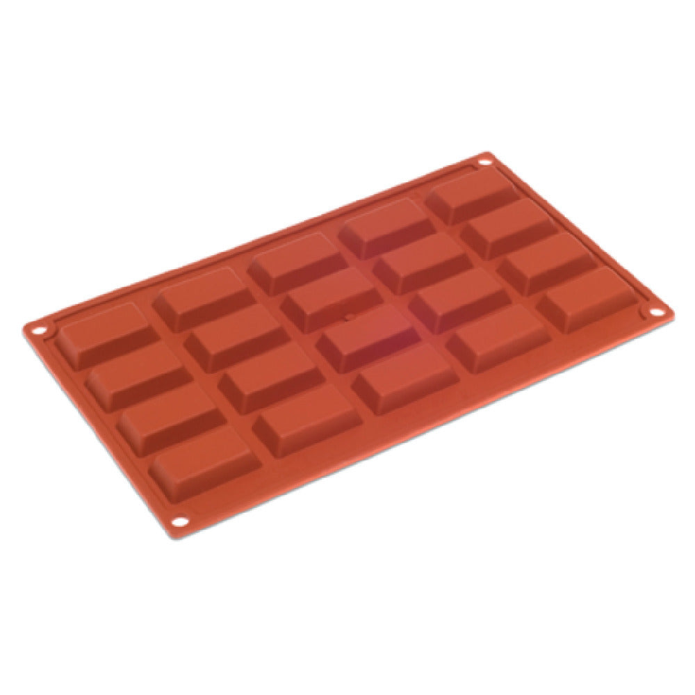 JB Prince M510 G - Pavoni Mold, 12"L X 7"W, (20) Rectangle