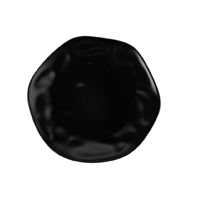 CAC China KCU-8-BLK Cancun Plate 8-1/2"L X 8-5/8"W X 1"H Coupe