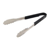 Winco UTSH-12K Utility Tongs 12" Black Silicone Handle