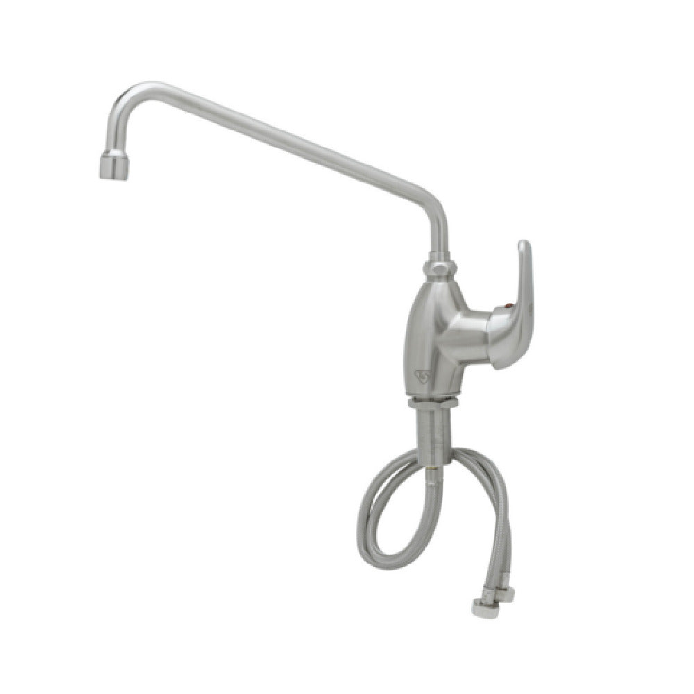 T&S Brass S-2785-S062X EverSteel Single Hole Deck Mount Single Lever Faucet 12" Swing Nozzle With Stream Regulator Outlet