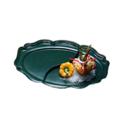 Bon Chef 2028DIVY Queen Anne Divided Platter 14-3/4" X 20" Aluminum With Ceramic-look Coating