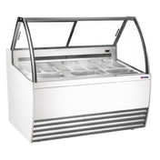 Omcan 47498 (FR-CN-0010W) Gelato Display Showcase 55"W (10) Pan Capacity