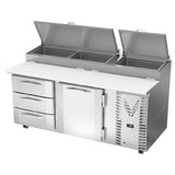 Victory VPPD72HC-3 Pizza Prep Table Powered By V-Core™ Two-section
