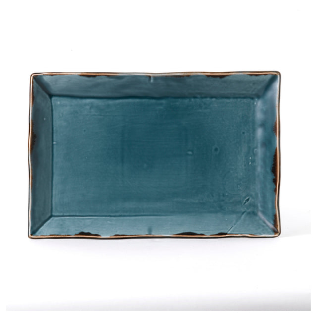 Arc Cardinal HBL00 Dudson Harvest Blue Rectangle Tray (L:11.25'' X W:7.5'') Vitrified Ceramic