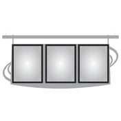 Hubert 34306 - Menu Board, 3-pocket, Hanging