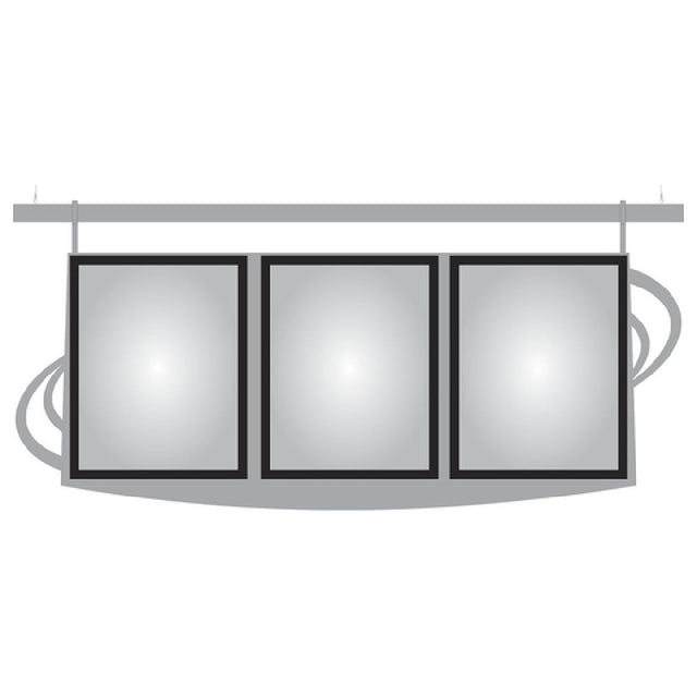Hubert 34306 - Menu Board, 3-pocket, Hanging