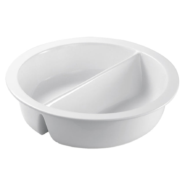 Steelite 5370S559 Round Divided Porcelain Insert 3.25 Qt 12.75" X 2.5"