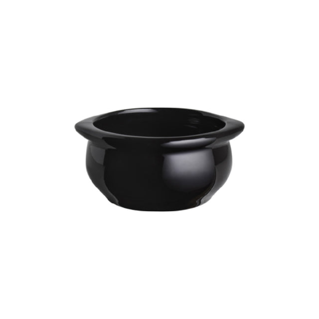 Steelite DCI12BBK Onion Soup Crock 10 Oz. 4-1/4" Dia. (5" With Handle) X 2"H