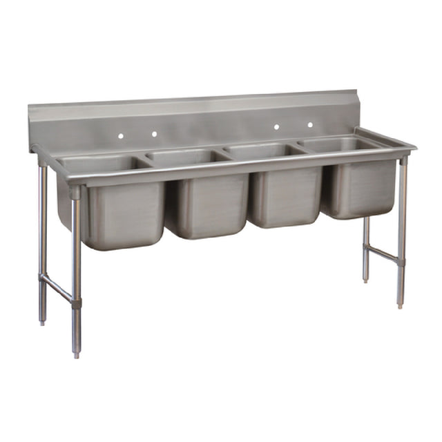 Advance Tabco 93-4-72 Regaline Sink 4-compartment 20" Front-to-back X 16" Wide Sink Compartments