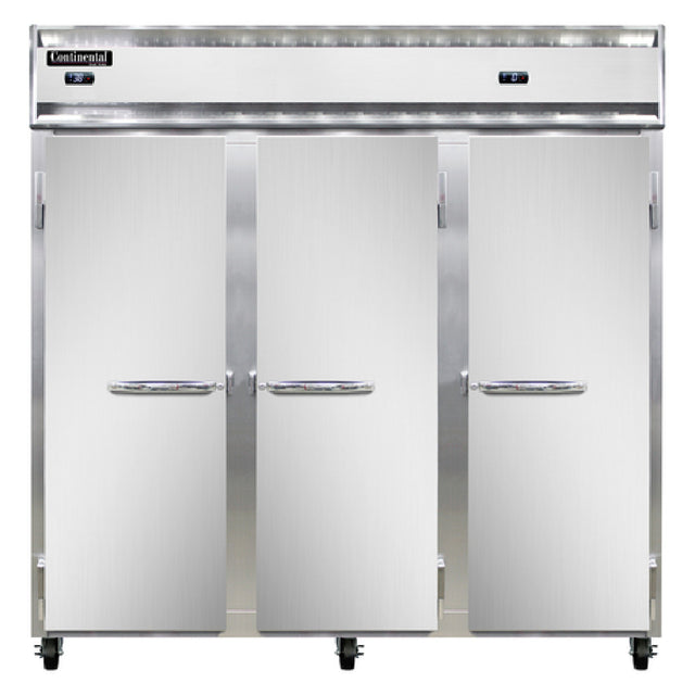 Continental Refrigerator 3RRFNSA Refrigerator/Freezer Reach-in Three-section