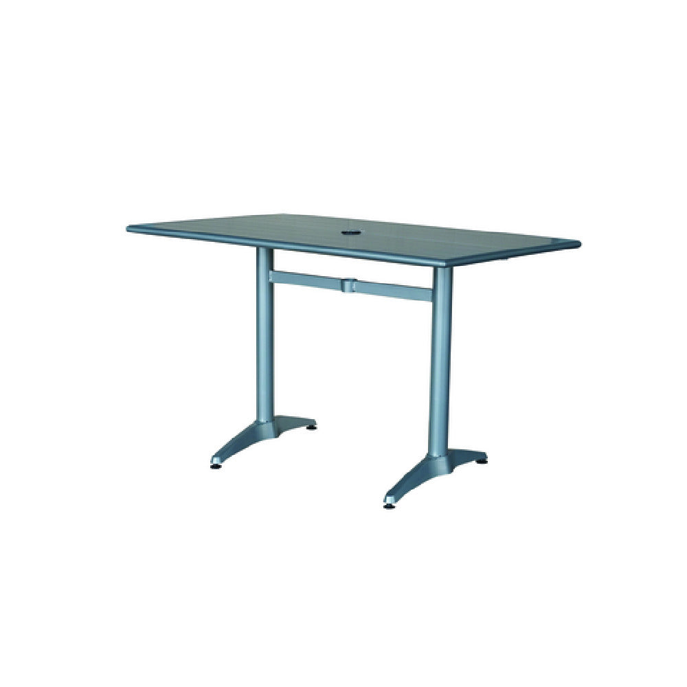 Hubert 21621 - CenPro Outdoor Table, 48"W X 32"D, With 2" Umbrella Hole