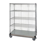 Quantum WRDBS4-63-2460EP-5 Wire Enclosed Cart Mobile 60"W X 24"D X 69"H