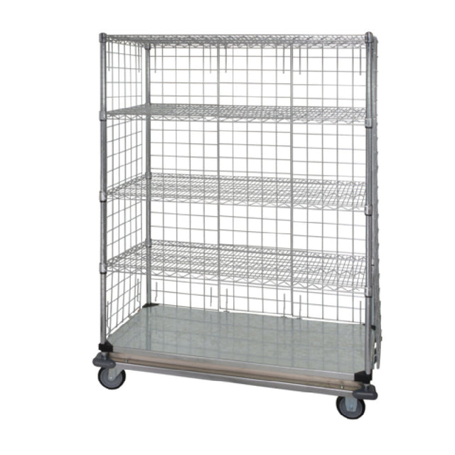 Quantum WRDBS4-63-2460EP-5 Wire Enclosed Cart Mobile 60"W X 24"D X 69"H