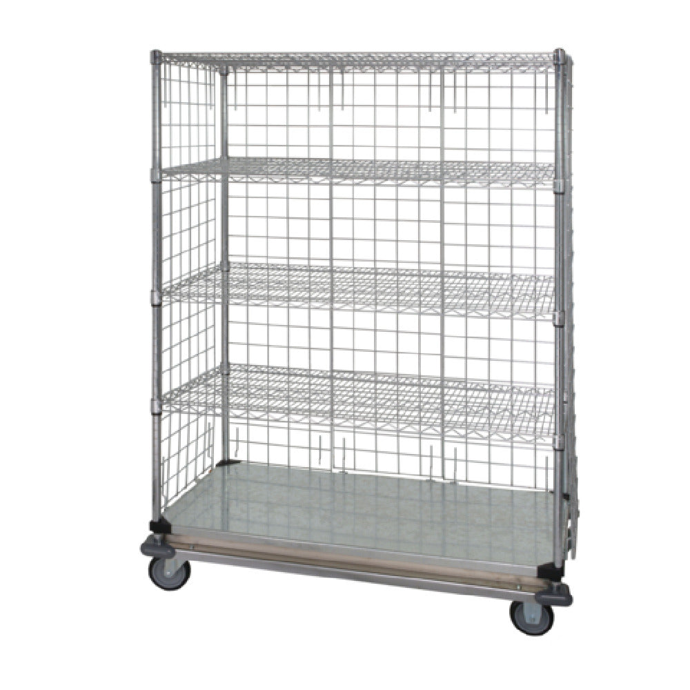 Quantum WRDBS4-63-2448EP-5 Wire Enclosed Cart Mobile 48"W X 24"D X 69"H