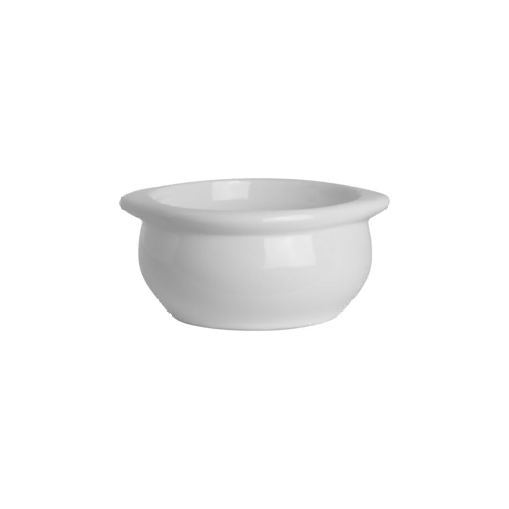 Steelite DCI12BUW Onion Soup Crock 10 Oz. 4-1/4" Dia. (5" With Handle) X 2"H