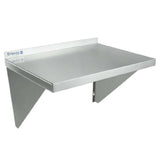 Empura 1824WS16G - Wall Mount Storage Shelf, 24"W X 18"D X 15.75"H, Heavy-duty 16 Gauge 430 Stainless Steel Shelf And Brackets