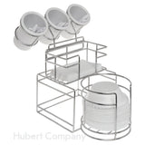 Hubert 27574 - Plate/Bowl/Napkin Holder, 14-7/16"L X 9-11/16"W X 11-1/3"H, Detachable Cylinder Holder