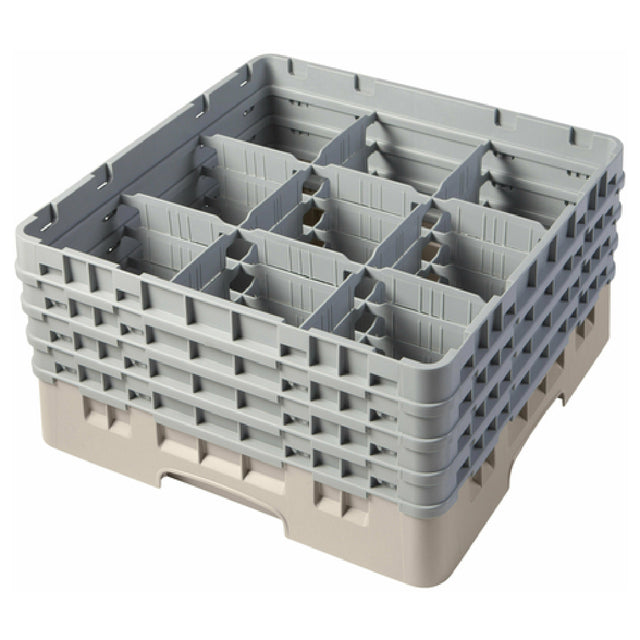 Cambro 9S800184 Camrack® Glass Rack With (4) Soft Gray Extenders Full Size