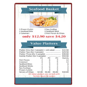 Menu Solutions H500G Menu Board Holds 11" X 17" Insert Single Panel
