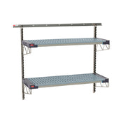 Metro SW-1848S4-45-2TIER - SmartWall Life Wall Shelving Kit, Two-shelf, Type 304 Stainless Steel Components: Wall Track