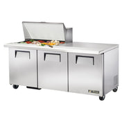 True Refrigeration TSSU-72-15M-B-HC Mega Top Sandwich/Salad Unit (15) 1/6 Size (4"D) Poly Pans