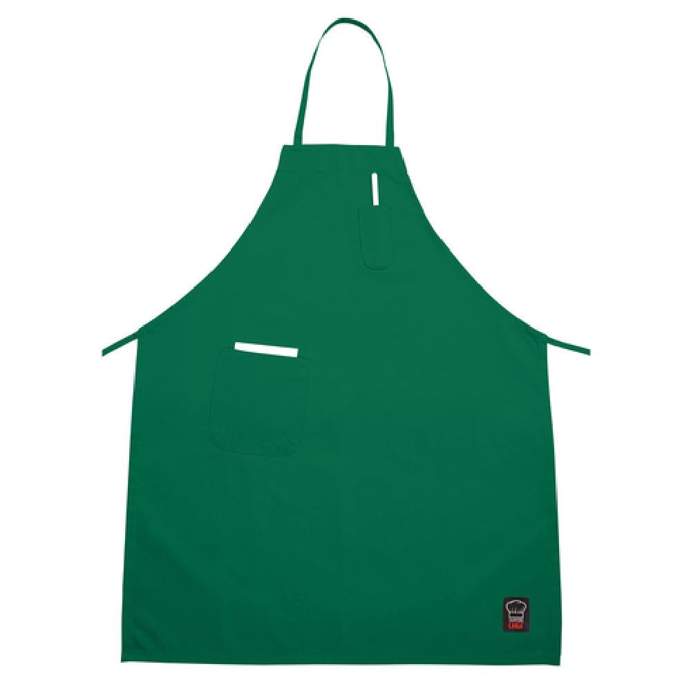 Winco BA-PLG Bib Apron 33" X 26" Full-length