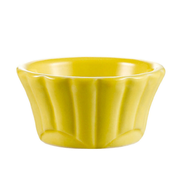 CAC China RMK-F6-Y RMK Ramekin 6 Oz. 4" Dia. X 1-3/4"H
