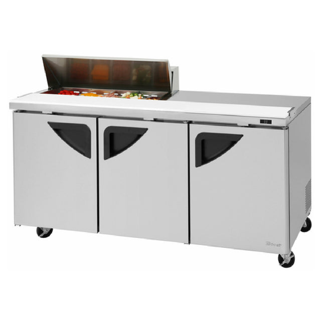 Turbo Air TST-72SD-10S-N(-LW) Super Deluxe Sandwich/Salad Unit Three-section 72-5/8"W X 30"D X 37-5/8"H