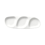 Libbey 999023303 (Formerly Syracuse China) Tray (3) 3-1/2 Oz. Compartments 13-3/4" X 5"