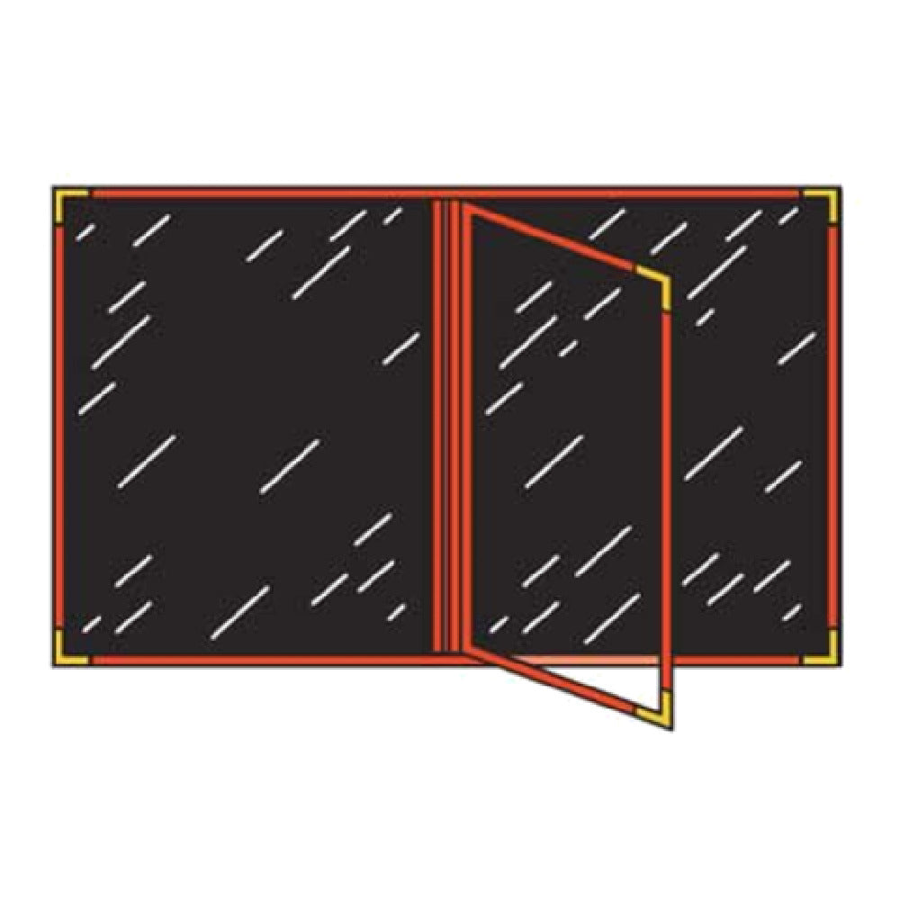 Menu Solutions RS140B Menu Cover Holds 5-1/2" X 11" Inserts Triple Panel Booklet With 4 Views