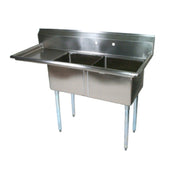 John Boos E2S8-24-14L24 E-Series Sink 2-compartment 74-1/2"W X 29-1/2"D X 43-3/4"H Overall Size