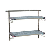 Metro SW-2148S4-45-2TIER - SmartWall Life Wall Shelving Kit, Two-shelf, Type 304 Stainless Steel Components: Wall Track