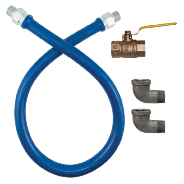 Dormont 16100BPV36BXFT Dormont Blue Food Truck Grade Gas Connector Kit 1" Inside Dia.