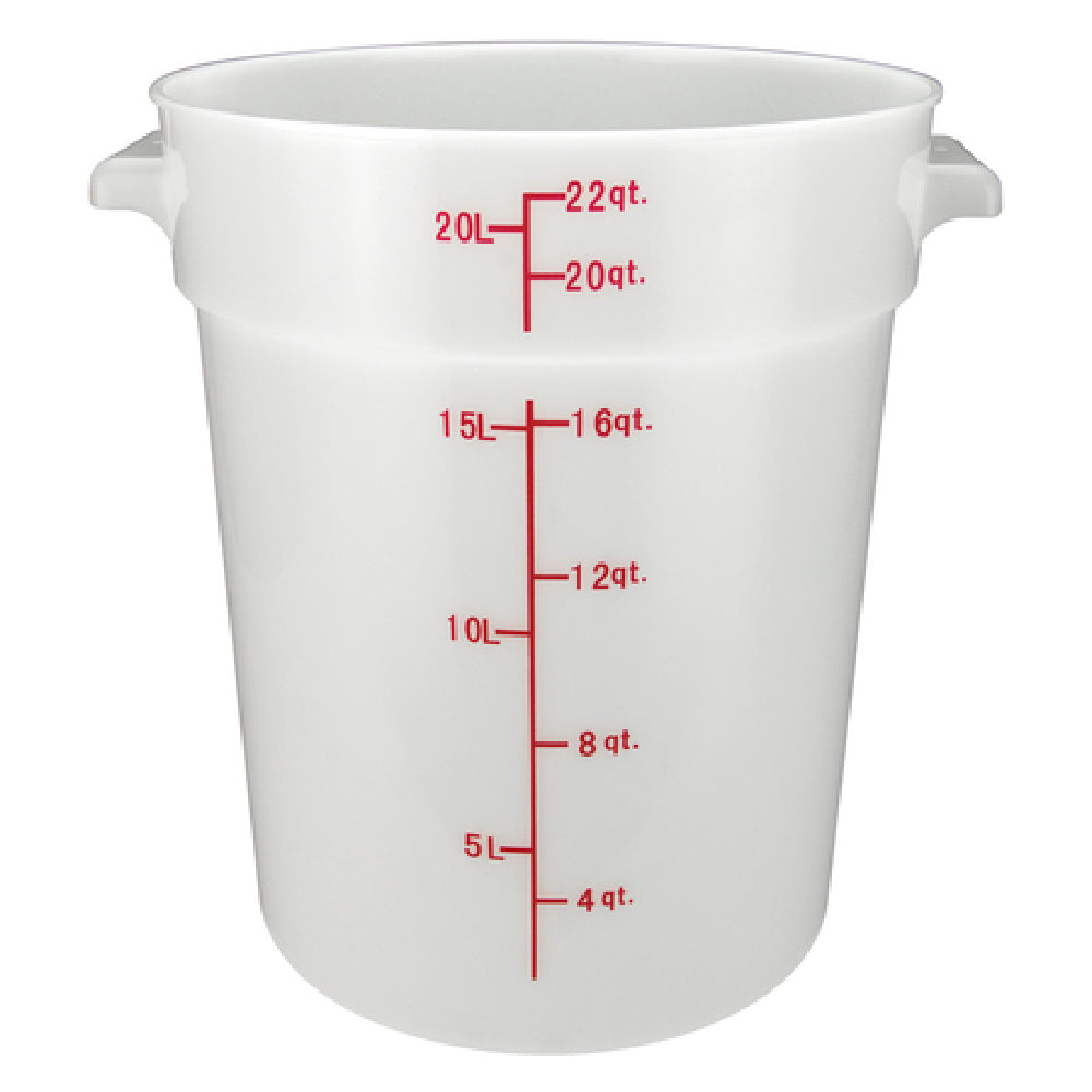 Winco PPRC-22W Storage Container 22 Qt. 12.31" X 14.25" X 14.75"H