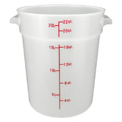 Winco PPRC-22W Storage Container 22 Qt. 12.31" X 14.25" X 14.75"H