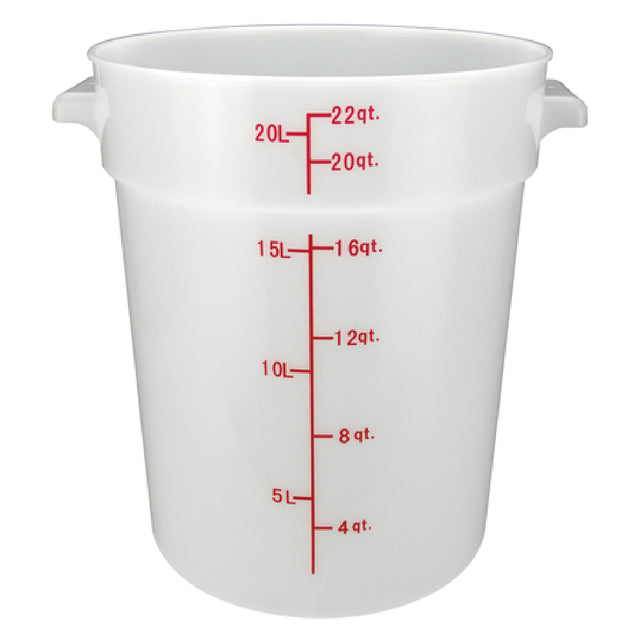 Winco PPRC-22W Storage Container 22 Qt. 12.31" X 14.25" X 14.75"H