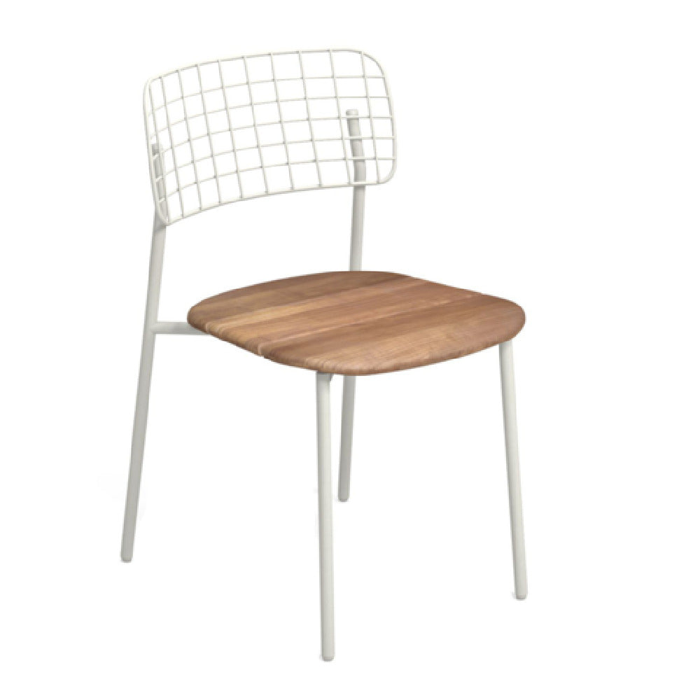Emuamericas, Llc E615T-23-82 - Lyze Stacking Side Chair, Outdoor/indoor, Stainless Steel Back