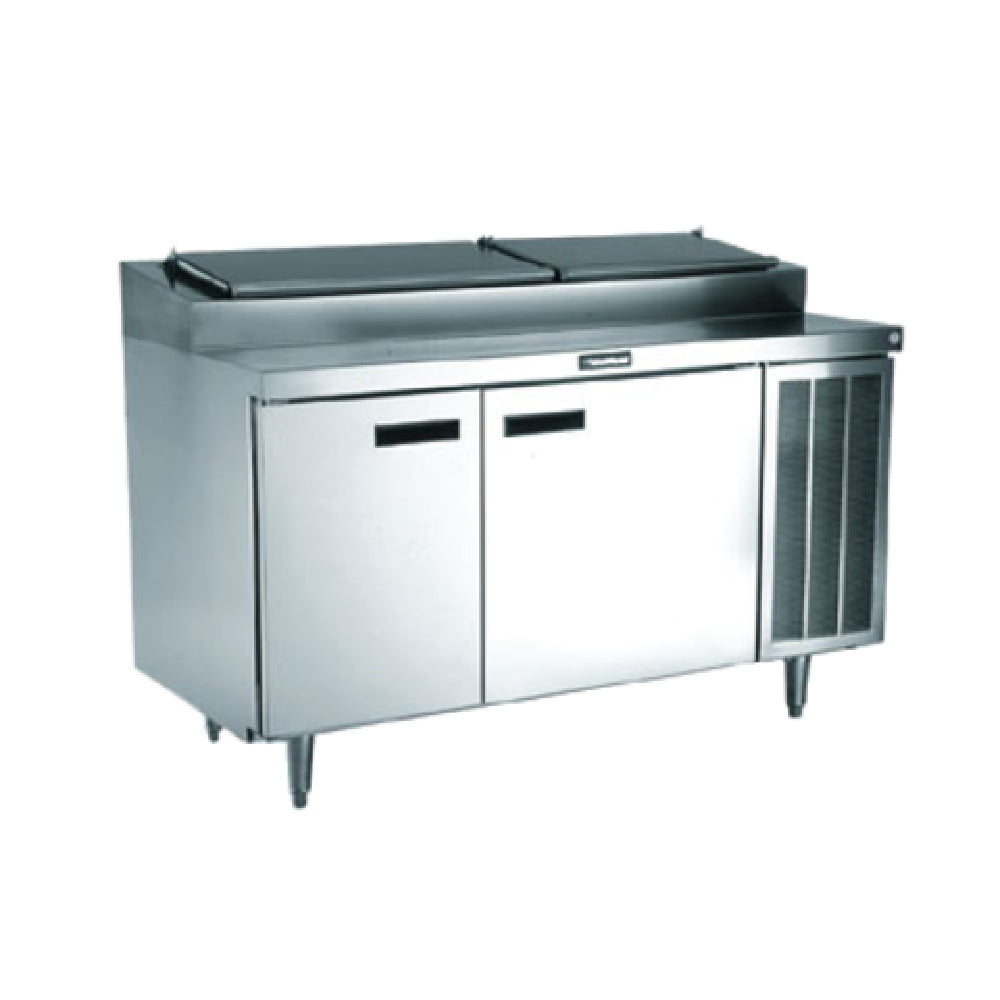 Delfield F18RC60P Refrigerated Pizza/Sandwich Prep Table Two-section (1) 19" & (1) 27" Door
