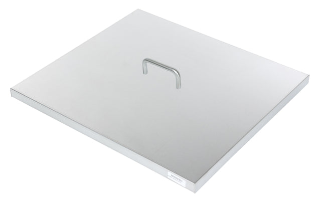 A rectangular, flat stainless steel Fryer Tank Cover with a small, centered upright handle on top. The smooth, shiny lid is designed for the Atosa USA ATFS-75 industrial or commercial fryer container.