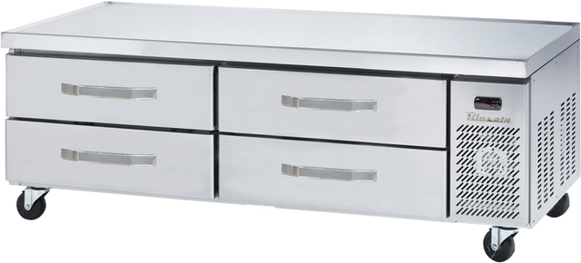 A white dresser with drawers, featuring a sleek stainless steel finish for a modern touch.