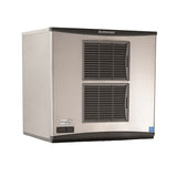 A stainless steel Scotsman C1030SA-32A commercial ice maker with two black vented panels on the front, digital display and brand logo at the top. The unit is rectangular with a modern, industrial design suitable for commercial use.