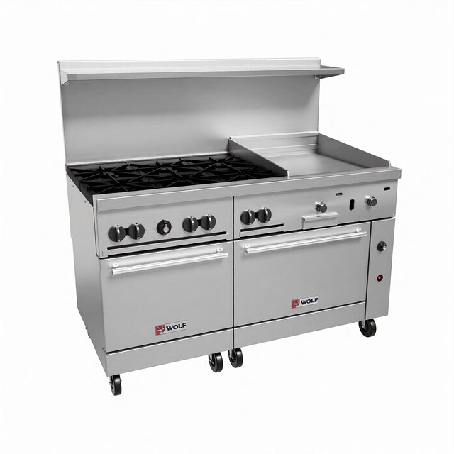 Wolf C60RS-24GT6B_LP 60 Inch Gas Restaurant Range