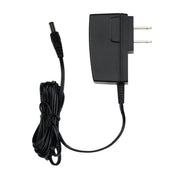 A Replacement Power Adaptor for Waring devices, model WWO120. This black adapter features a two-prong plug, a long coiled cable with a barrel connector, and a smooth rectangular shape—perfect as a reliable replacement.