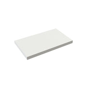 A rectangular, flat white 12" cutting board (CB-127) by Krowne is shown against a plain white background, viewed at a slight angle to reveal its thin depth and clean, smooth edges.