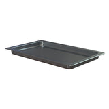A metal baking tray from the Aurora Collection Grill Pan series with slightly raised sides and a flat, ridged base. This rectangular aluminum grill pan is silver-gray and viewed from an angle, showing its depth and wide rim around the edges.